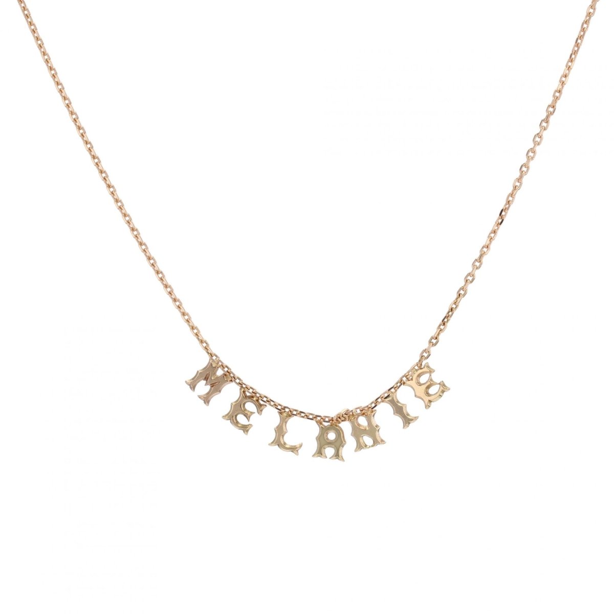 Collier Mélanie maille forçat en or rose - Castafiore