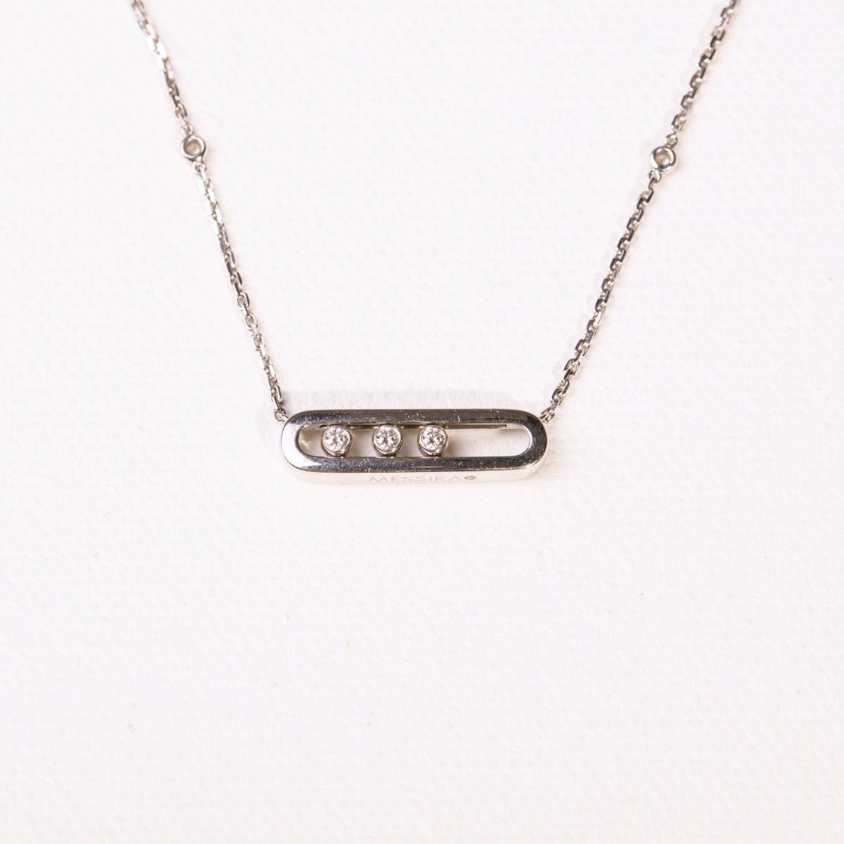 Collier MESSIKA "Baby Move" diamants en or blanc - Castafiore