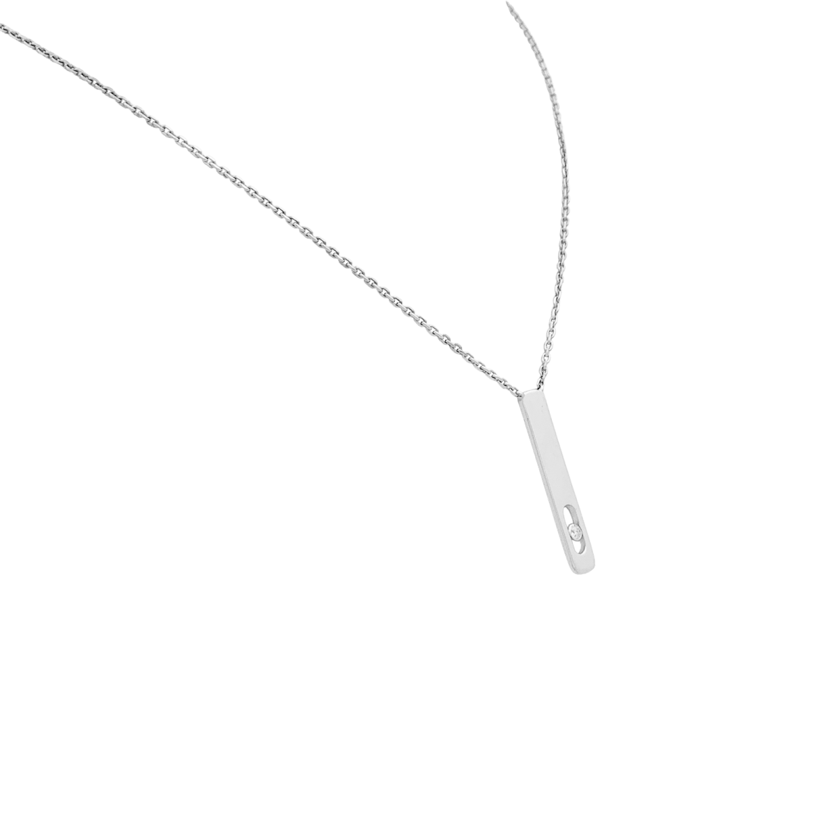 Collier MESSIkA, "My First Diamond", or blanc, et diamant - Castafiore