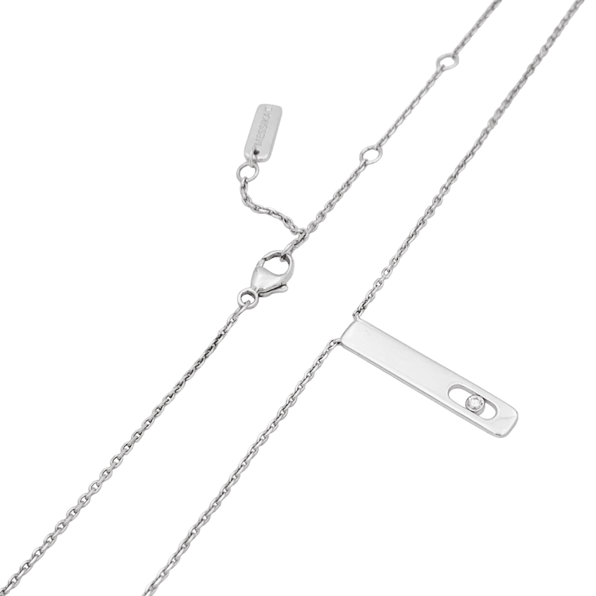 Collier MESSIkA, "My First Diamond", or blanc, et diamant - Castafiore