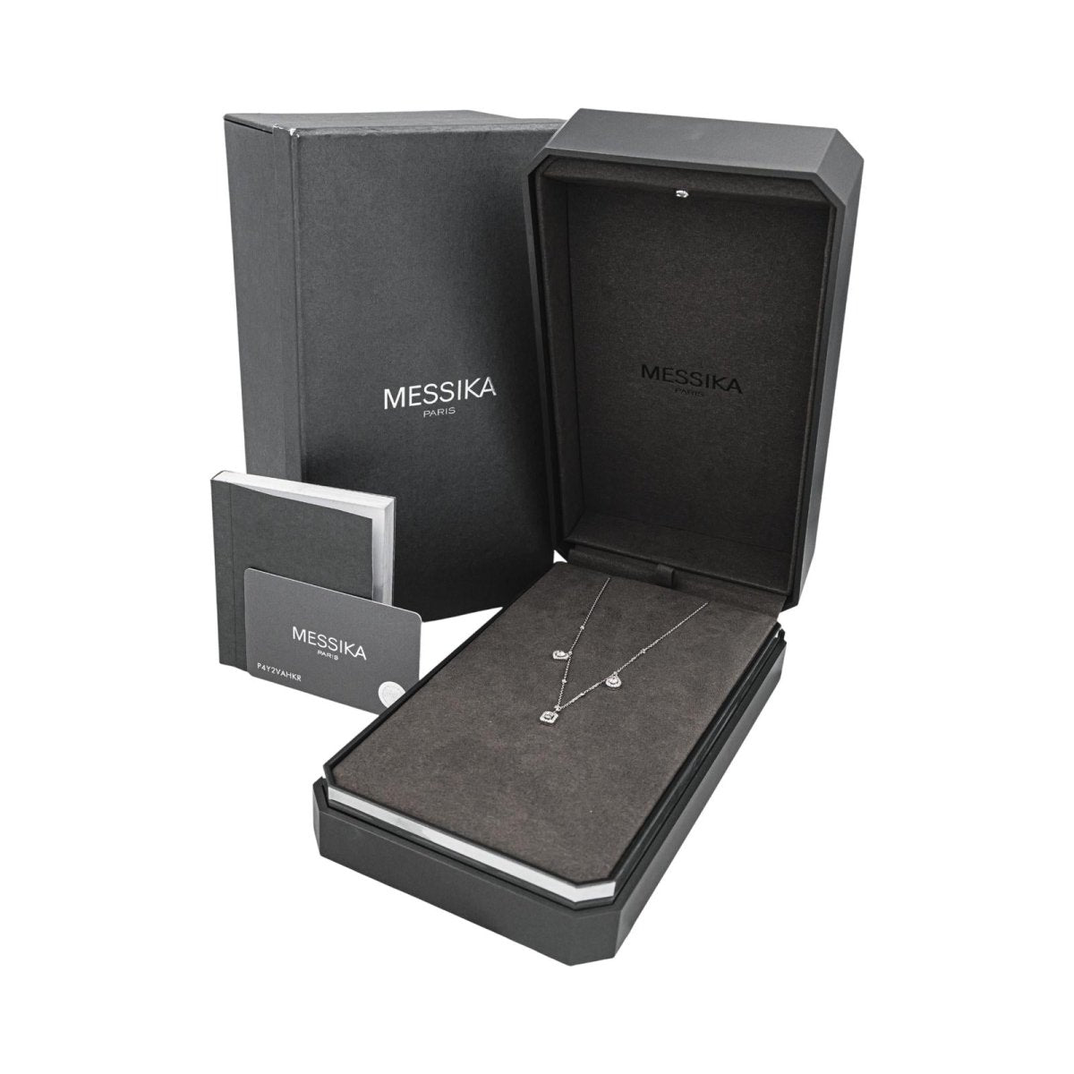 Collier MESSIKA "Trio My Twin" en or blanc et diamants - Castafiore