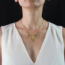 Collier motif filigrané en or jaune - Castafiore