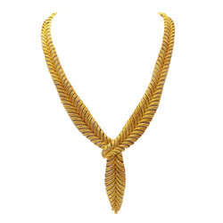 Collier Négligé BOUCHERON "Plume" en or jaune - Castafiore