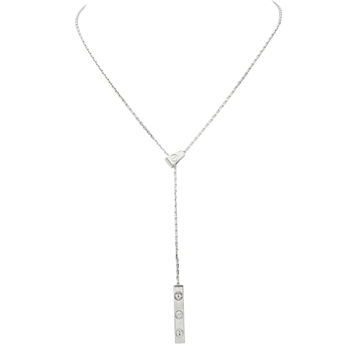 Collier Négligé CARTIER "Love Négligé" en or blanc et diamant - Castafiore