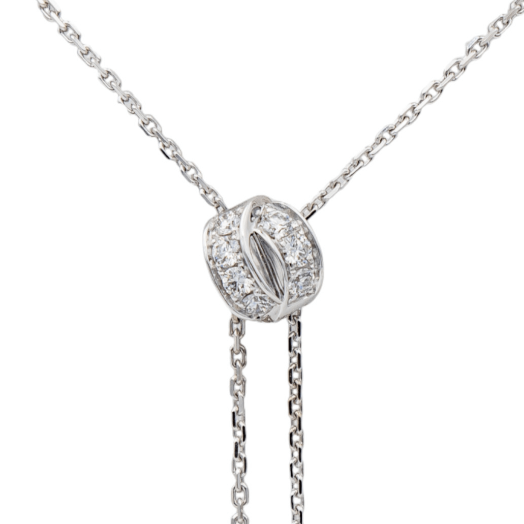 Collier Négligé CHAUMET "Lien Séduction" en or blanc et diamants - Castafiore