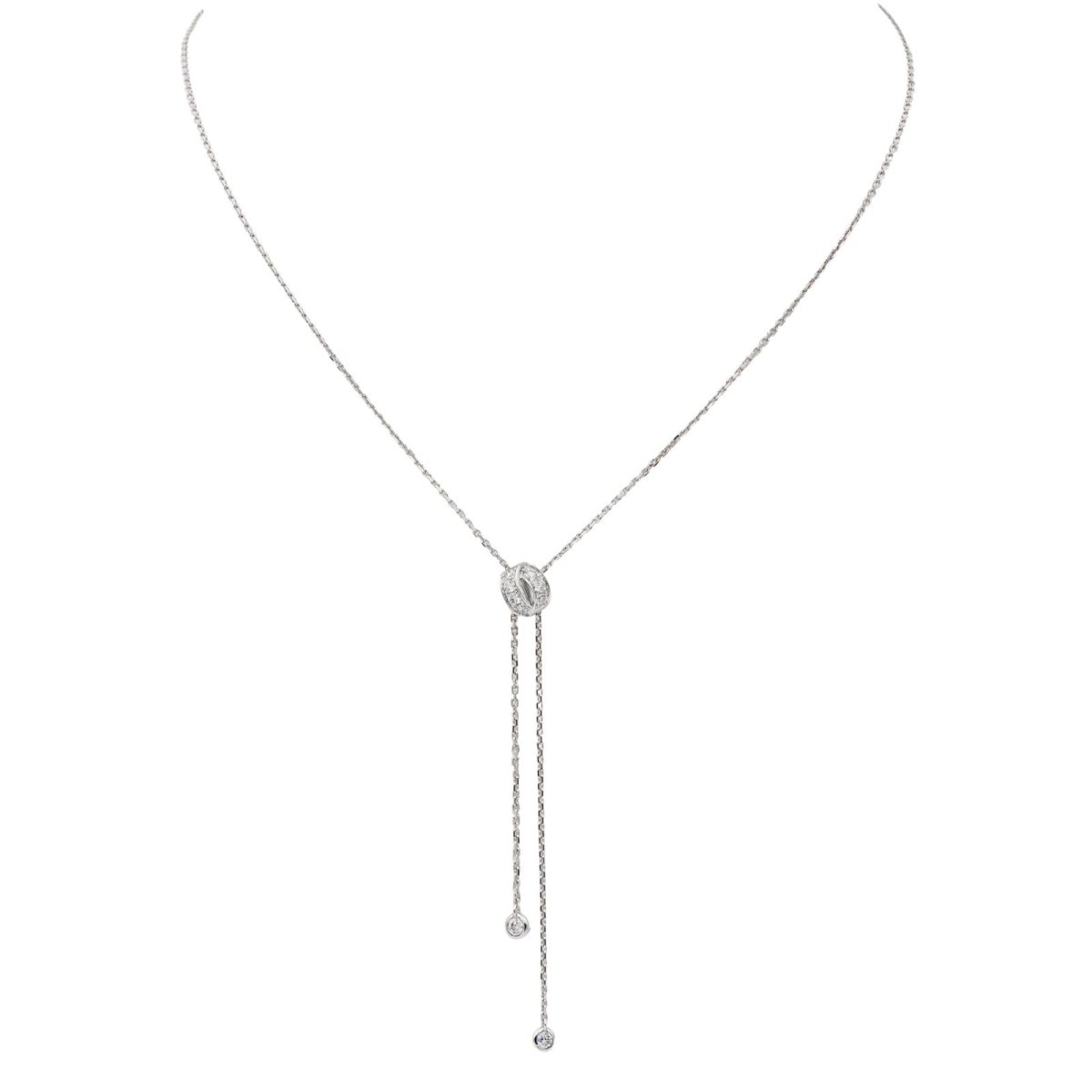 Collier Négligé CHAUMET "Lien Séduction" en or blanc et diamants - Castafiore