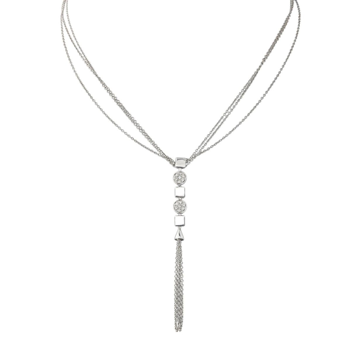 Collier Négligé en or blanc et diamants - Castafiore