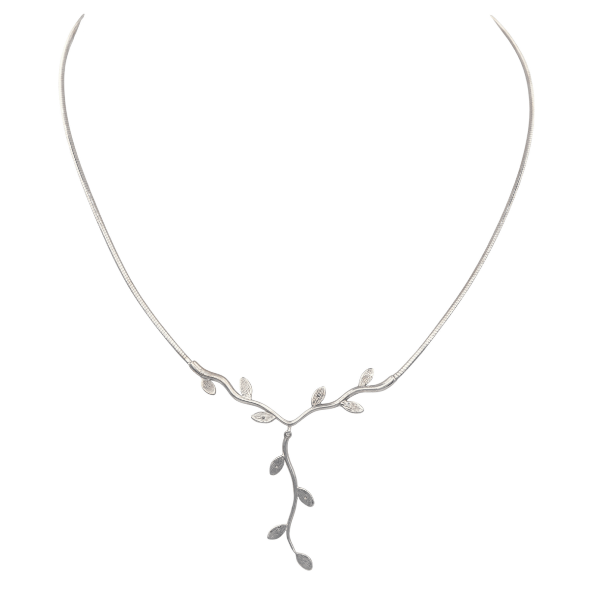 Collier Négligé en or blanc et diamants - Castafiore