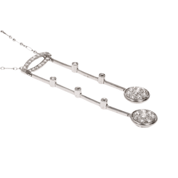 Collier Négligé en or blanc, platine et diamants - Castafiore