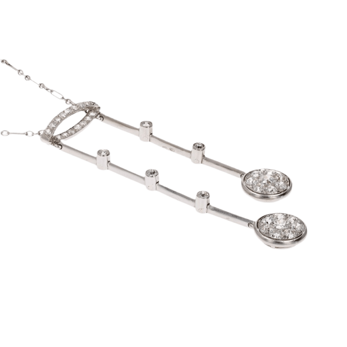 Collier Négligé en or blanc, platine et diamants - Castafiore