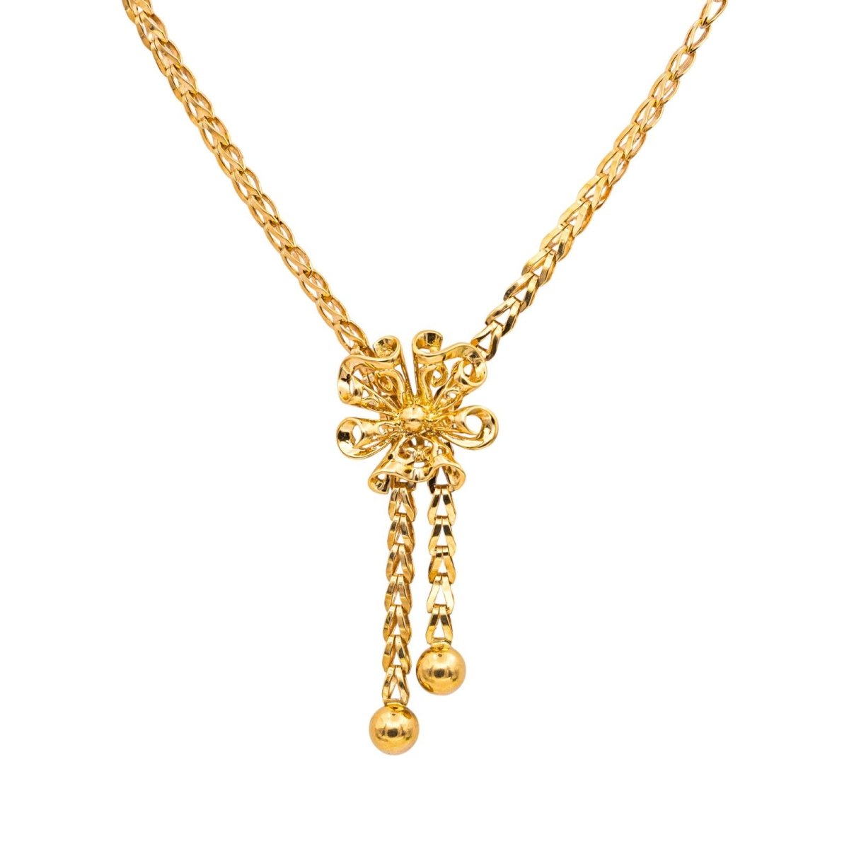 Necklace  Neglected Yellow gold