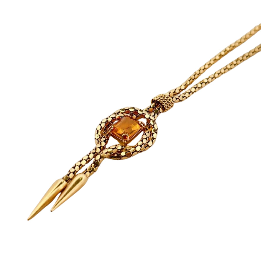 Collier Negligé en or jaune et citrine - Castafiore