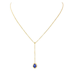 Collier Négligé en or jaune et lapis - lazuli - Castafiore