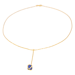 Collier Négligé en or jaune et lapis - lazuli - Castafiore