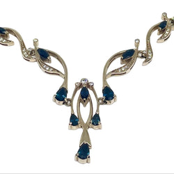 Collier Négligé en or rose, saphirs et diamants - Castafiore