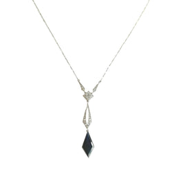 Collier Négligé en platine, saphir et diamants