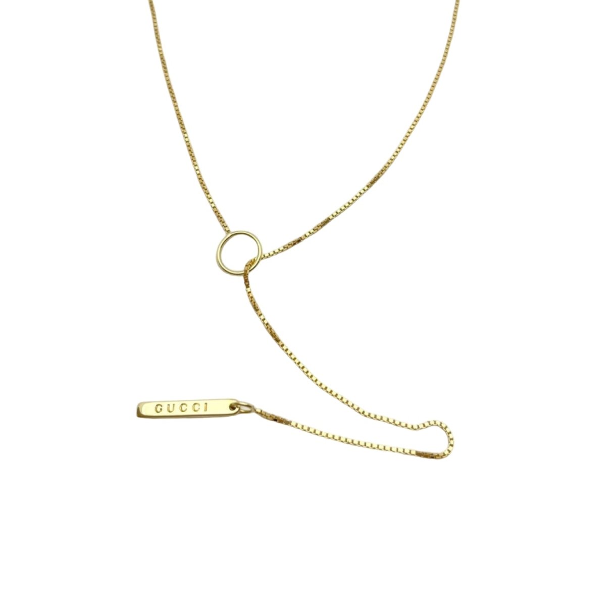 Collier Négligé GUCCI "Scritta" en or jaune - Castafiore