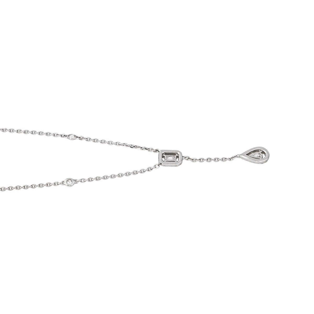 Collier Négligé MESSIKA "My Twin" en or blanc et diamants - Castafiore