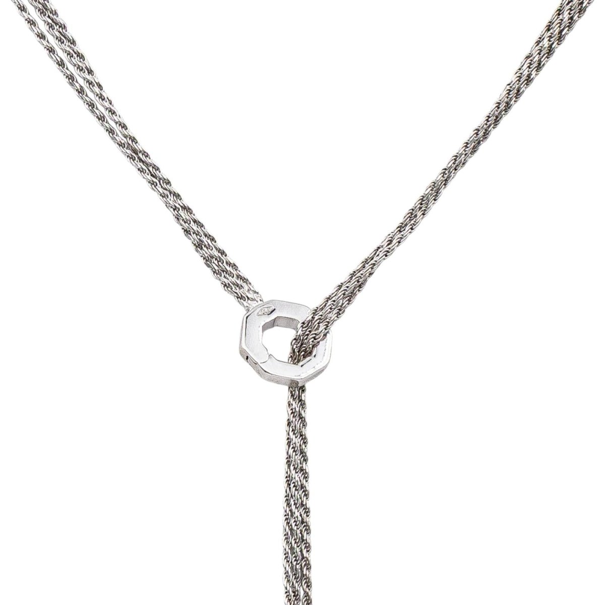 Collier Négligé Or blanc Perles - Castafiore