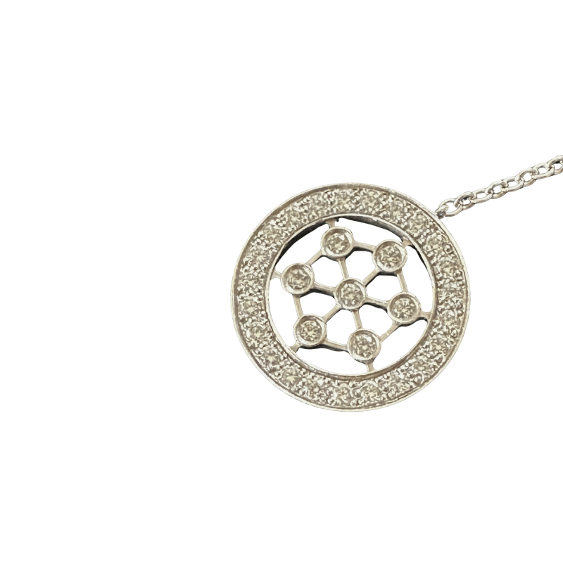 Collier Négligé TIFFANY & CO. "Voile diamant" en platine et diamants - Castafiore