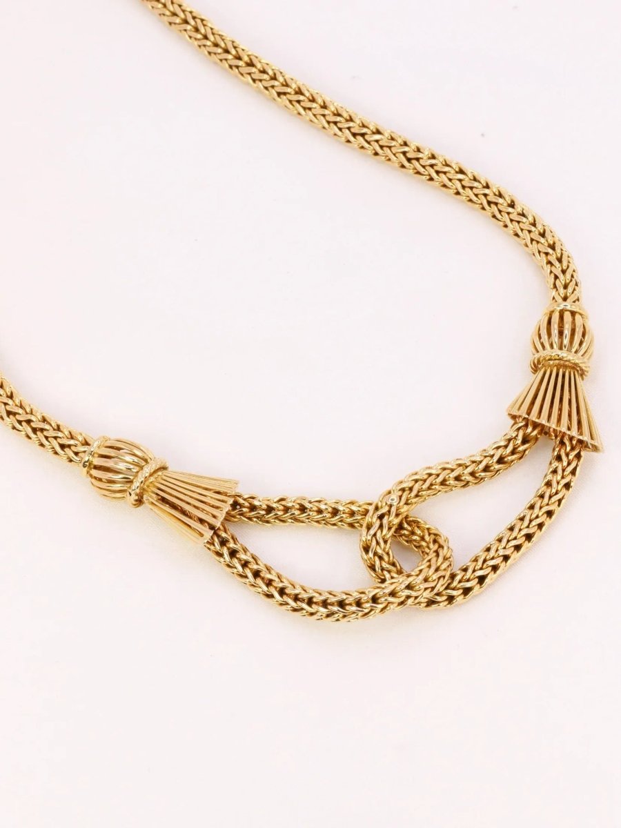 Collier noeud vintage or jaune - Castafiore