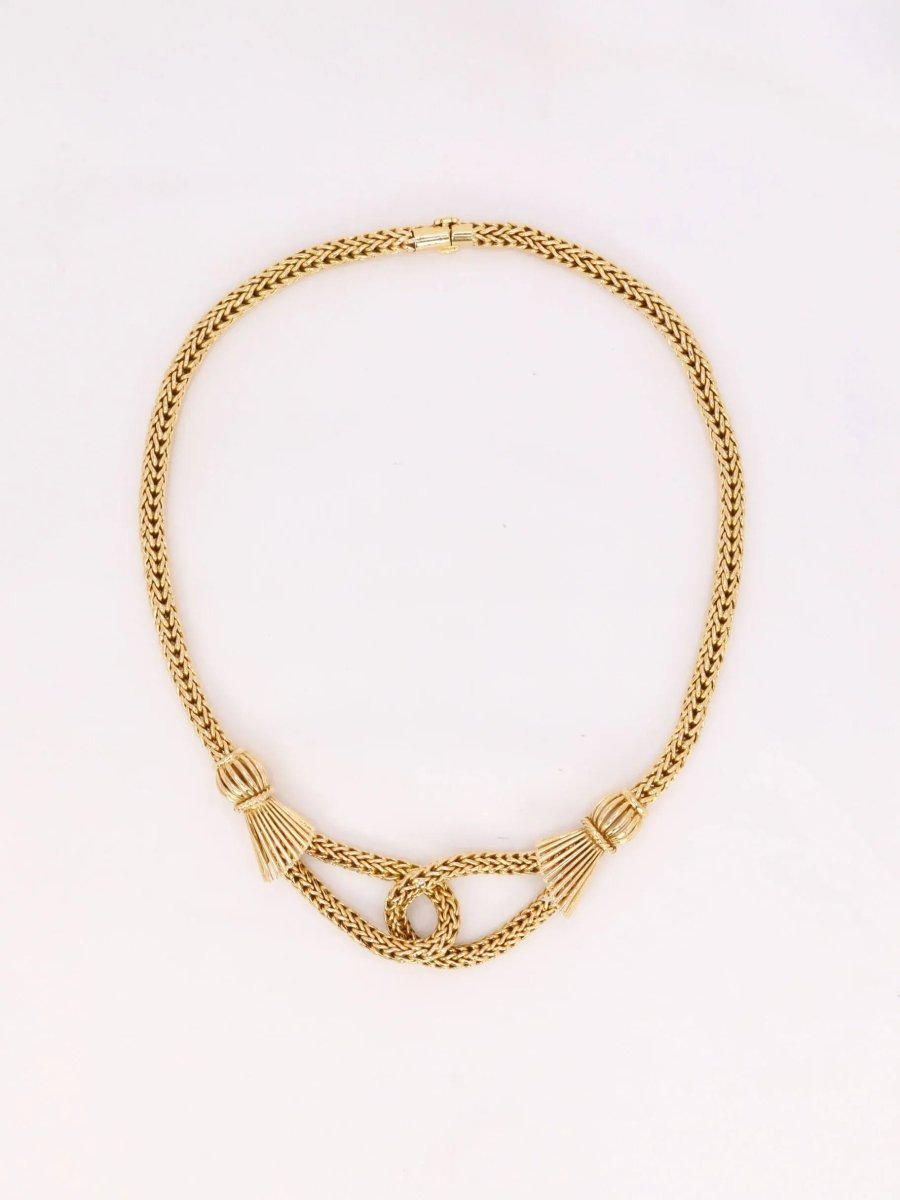 Collier noeud vintage or jaune - Castafiore