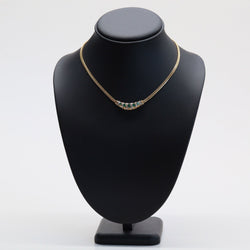 Collier occasion émeraudes diamants or jaune