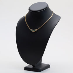 Collier occasion émeraudes diamants or jaune