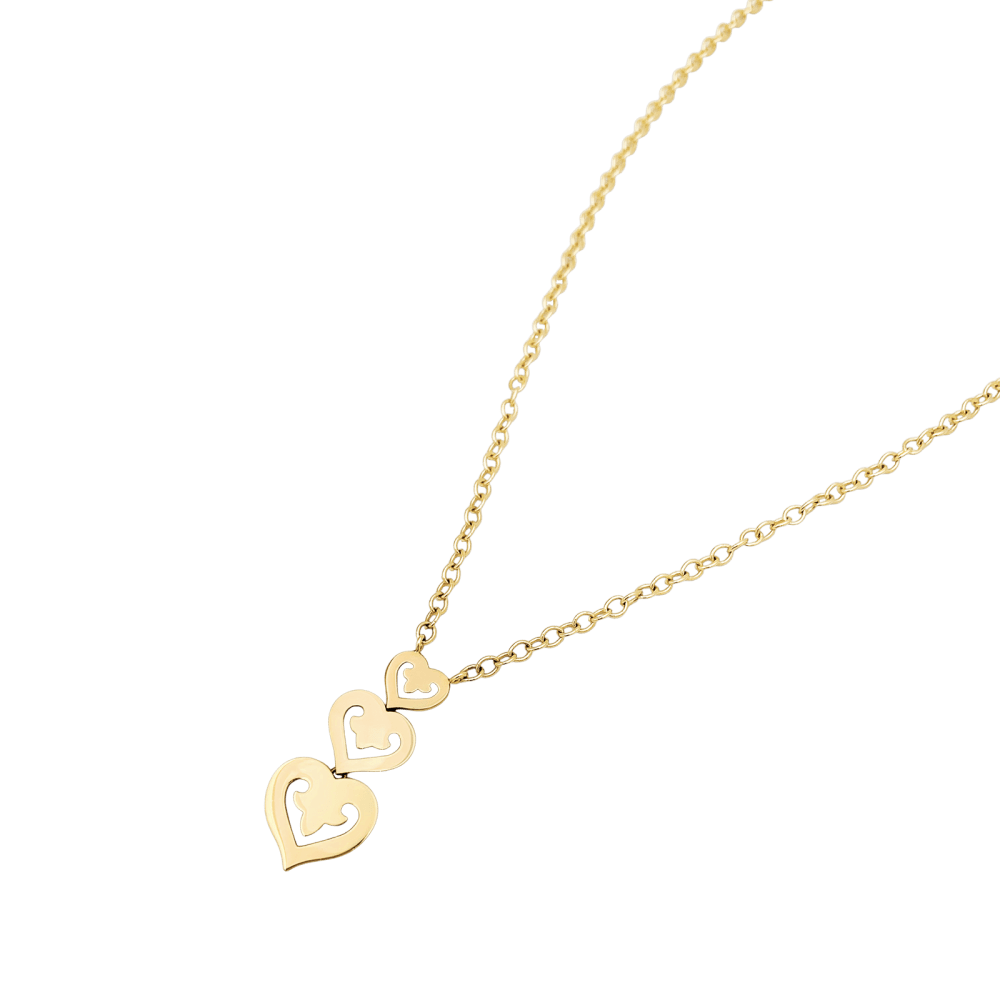 Necklace O.J. Perrin, "Cœur Légende", yellow gold.