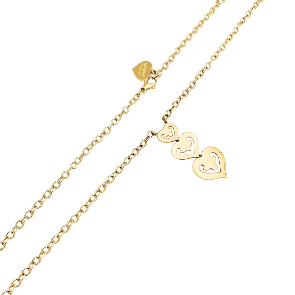Necklace O.J. Perrin, "Cœur Légende", yellow gold.