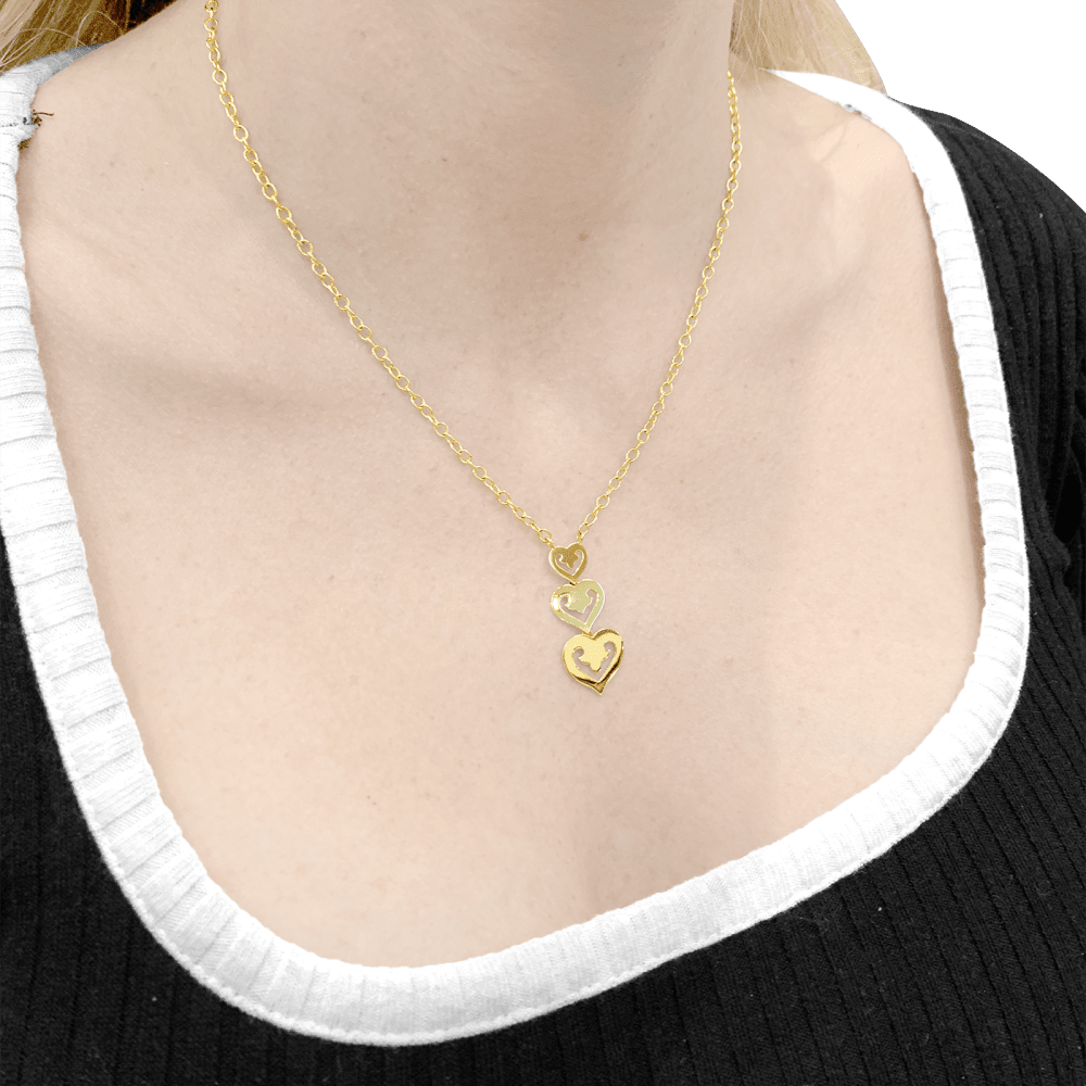 Necklace O.J. Perrin, "Cœur Légende", yellow gold.