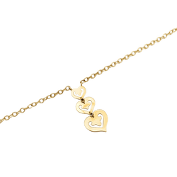 Necklace O.J. Perrin, "Cœur Légende", yellow gold.