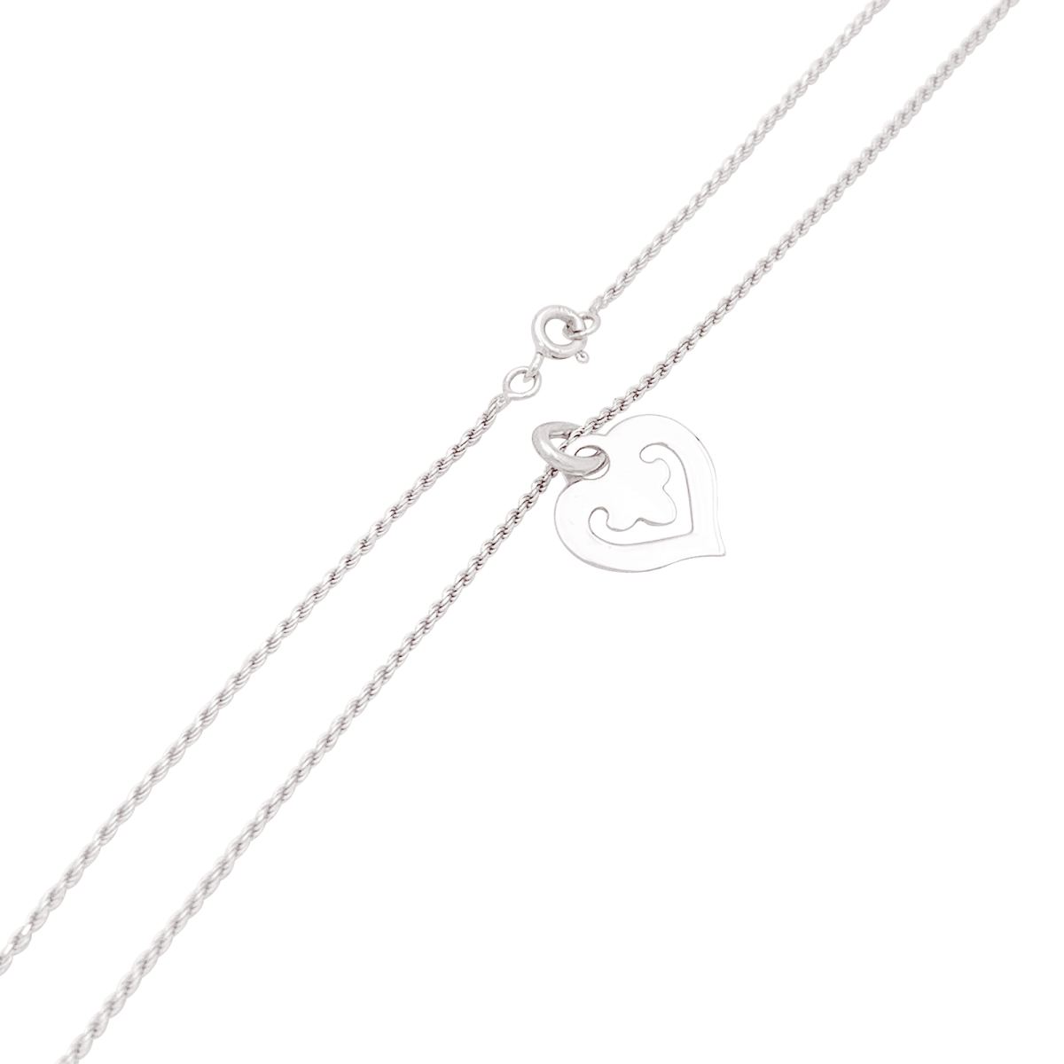 Collier O.J.Perrin,“Coeur Légende”, or blanc. - Castafiore