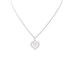 Collier O.J.Perrin,“Coeur Légende”, or blanc. - Castafiore