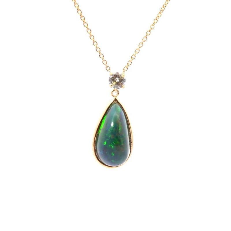 Collier opale et diamant en or - Castafiore