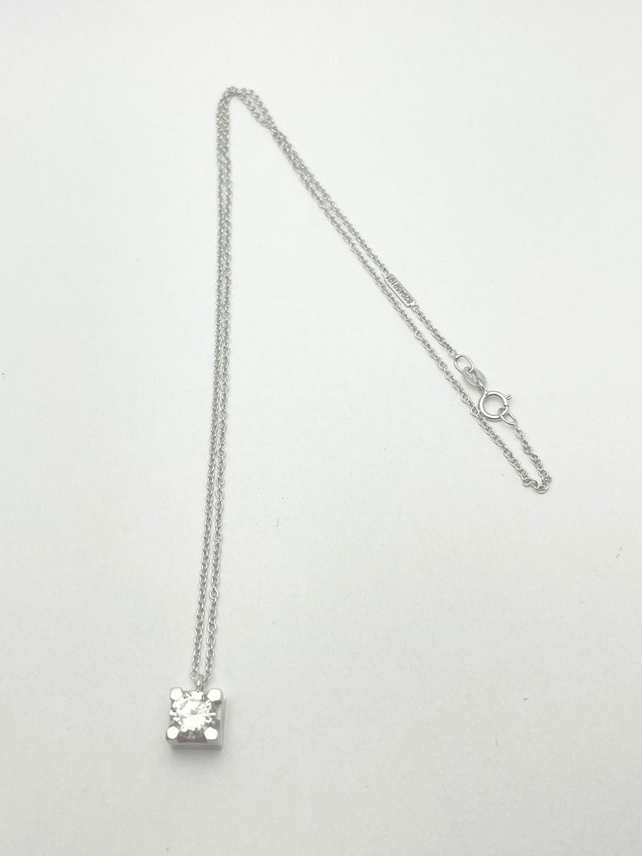 Collier or 18KT diamant naturel 0,81 certifié IGI - Castafiore