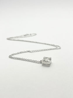 Collier or 18KT diamant naturel 0,81 certifié IGI - Castafiore