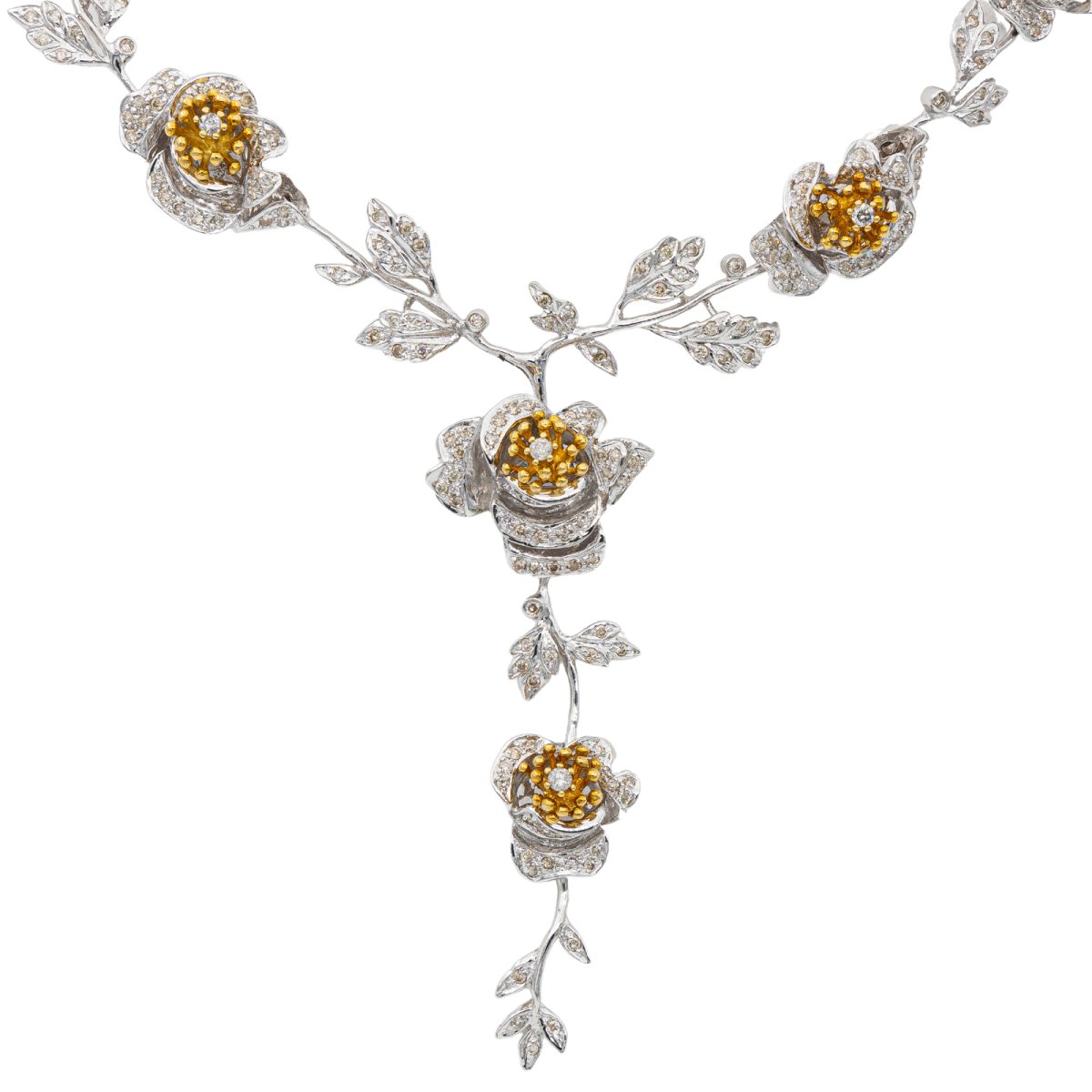 Collier Or blanc Diamant - Castafiore
