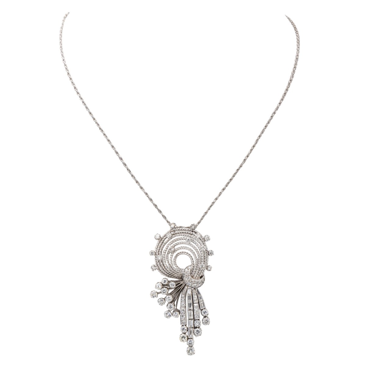 Collier Or blanc Diamant - Castafiore