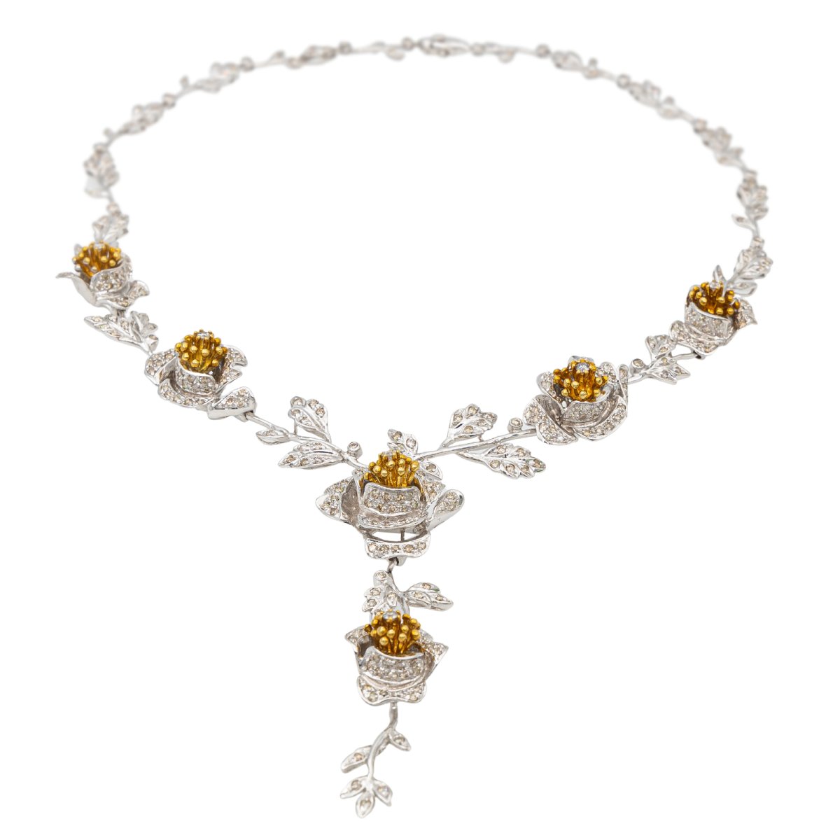 Collier Or blanc Diamant - Castafiore