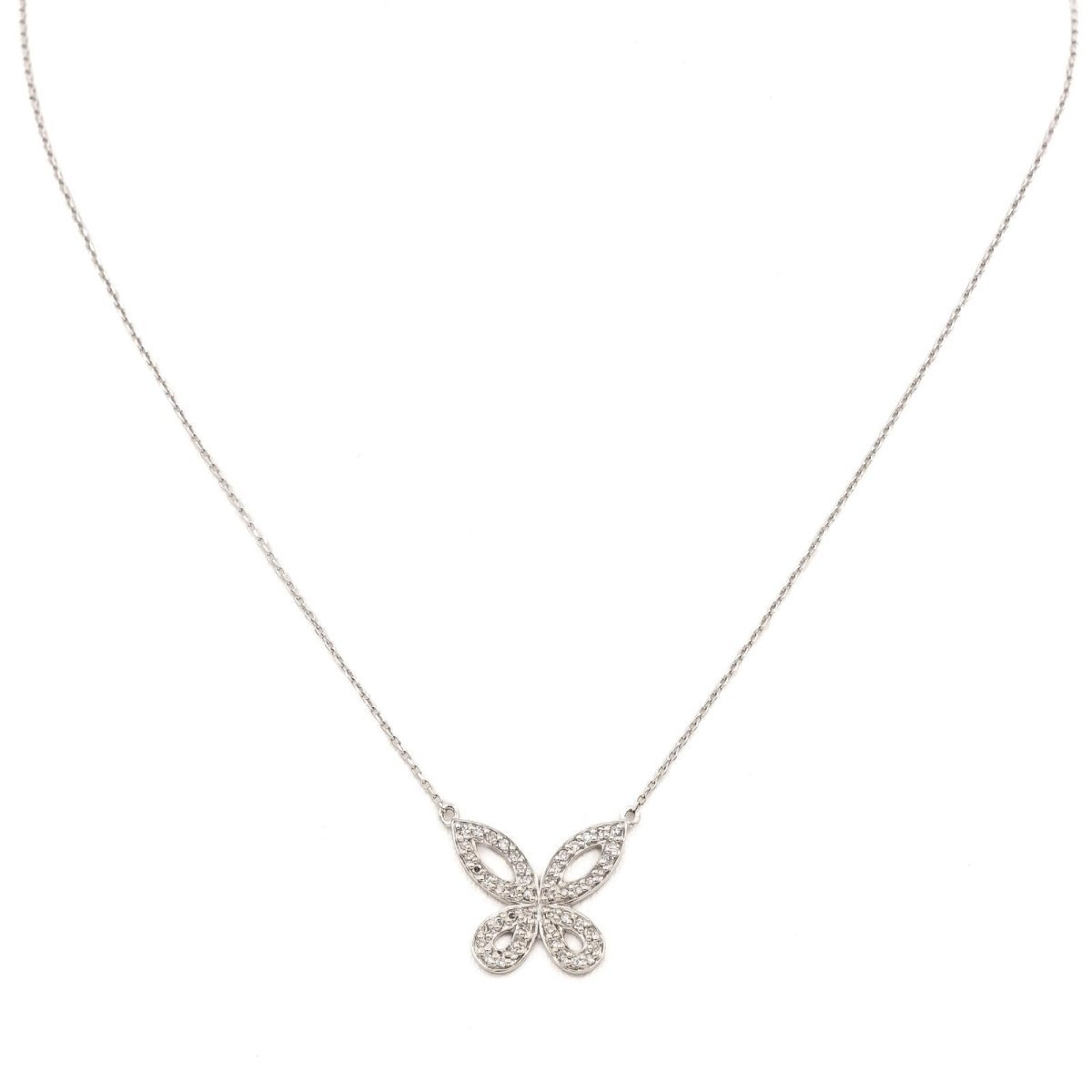 Collier Or blanc Diamant - Castafiore