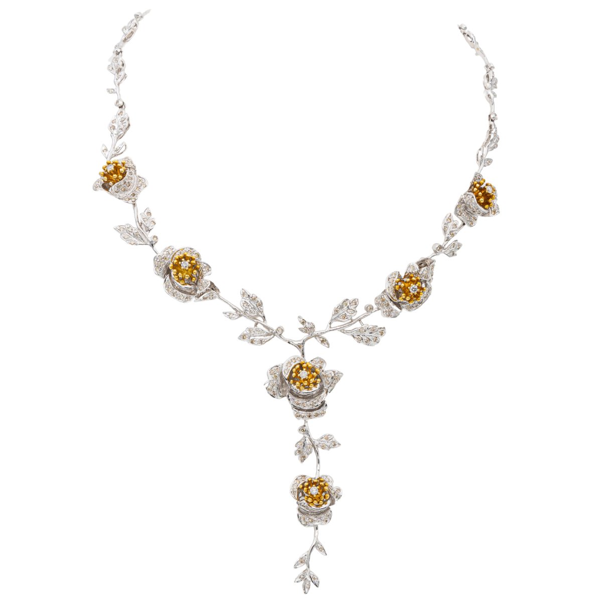 Collier Or blanc Diamant - Castafiore