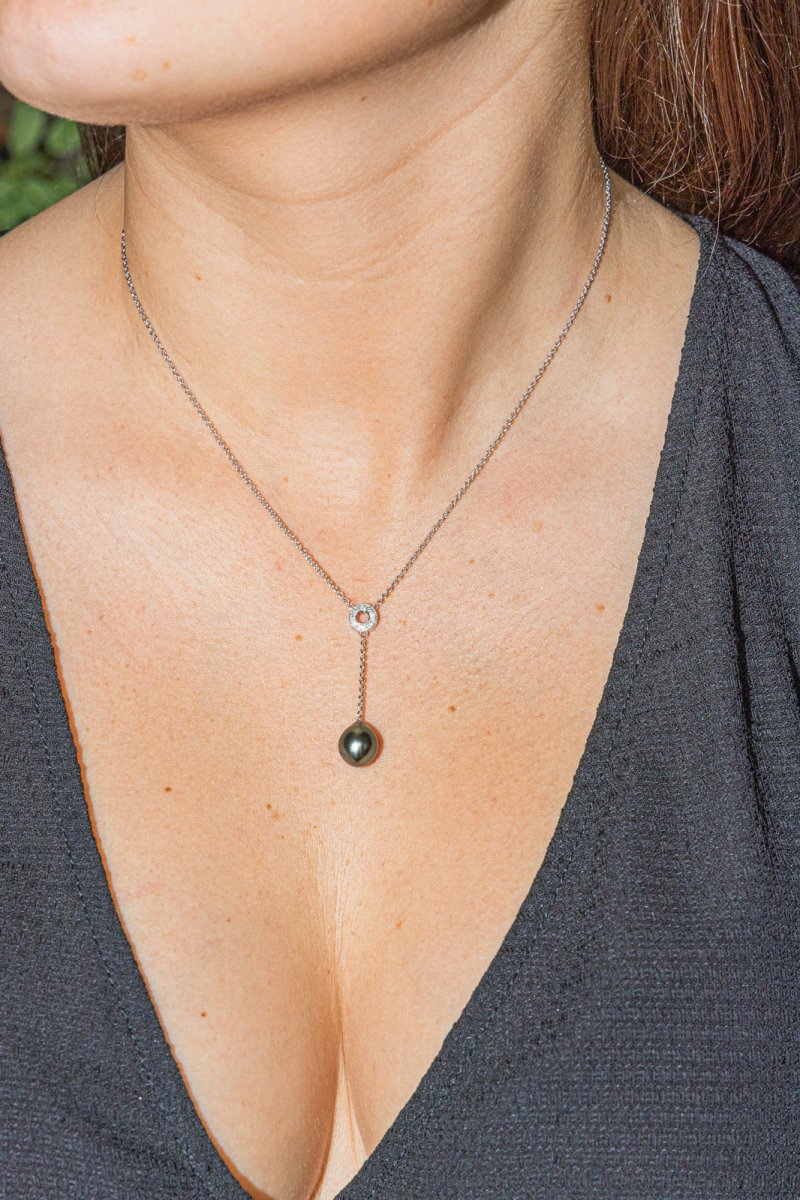 Collier Or blanc Diamant - Castafiore