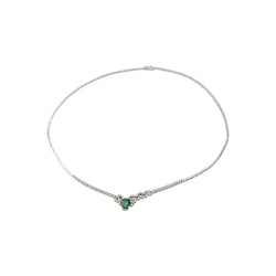 Collier Or blanc Emeraude - Castafiore