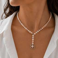 Collier or blanc et perles - Castafiore