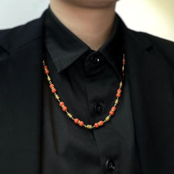 Collier - Or & Corail Rouge - Castafiore