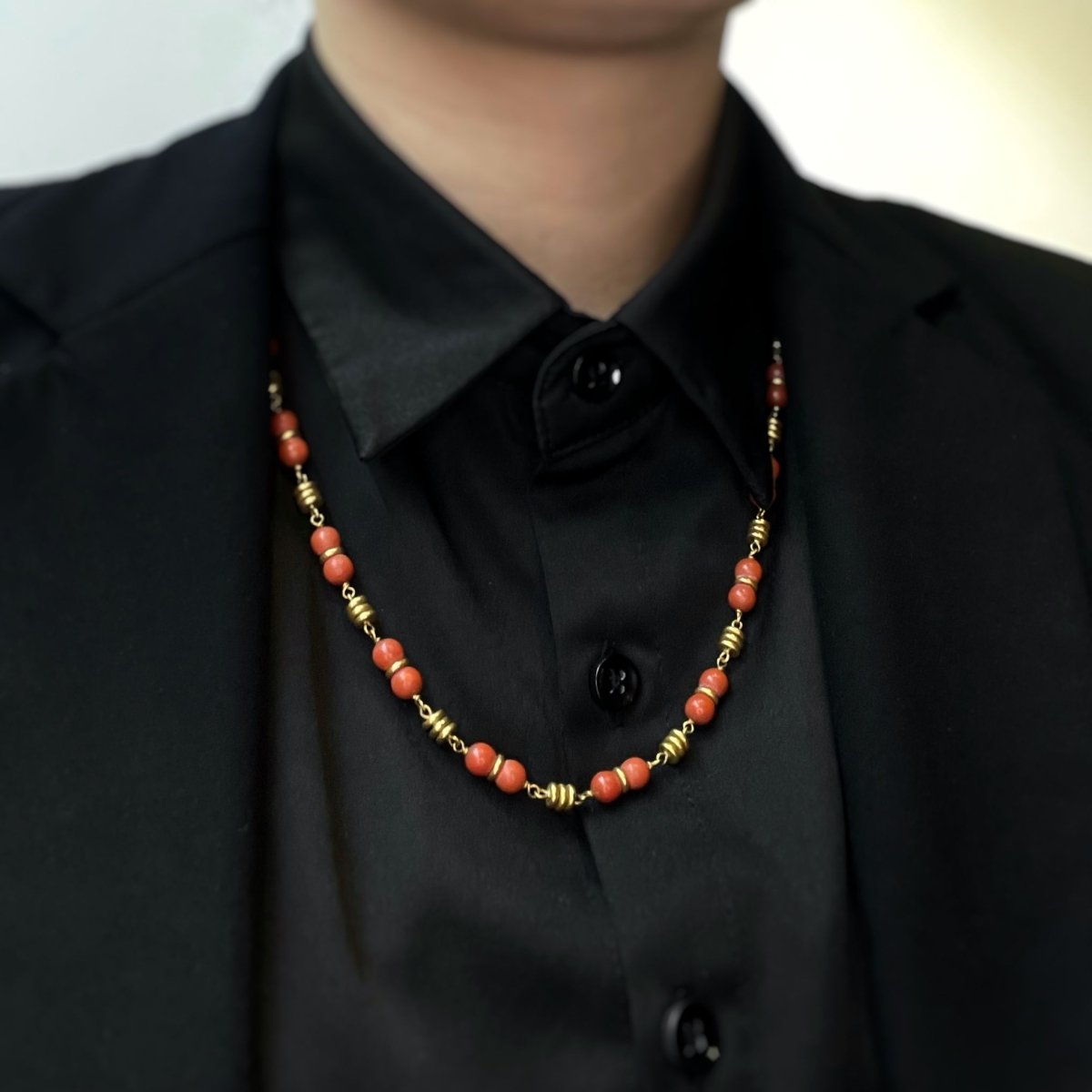 Collier - Or & Corail Rouge - Castafiore