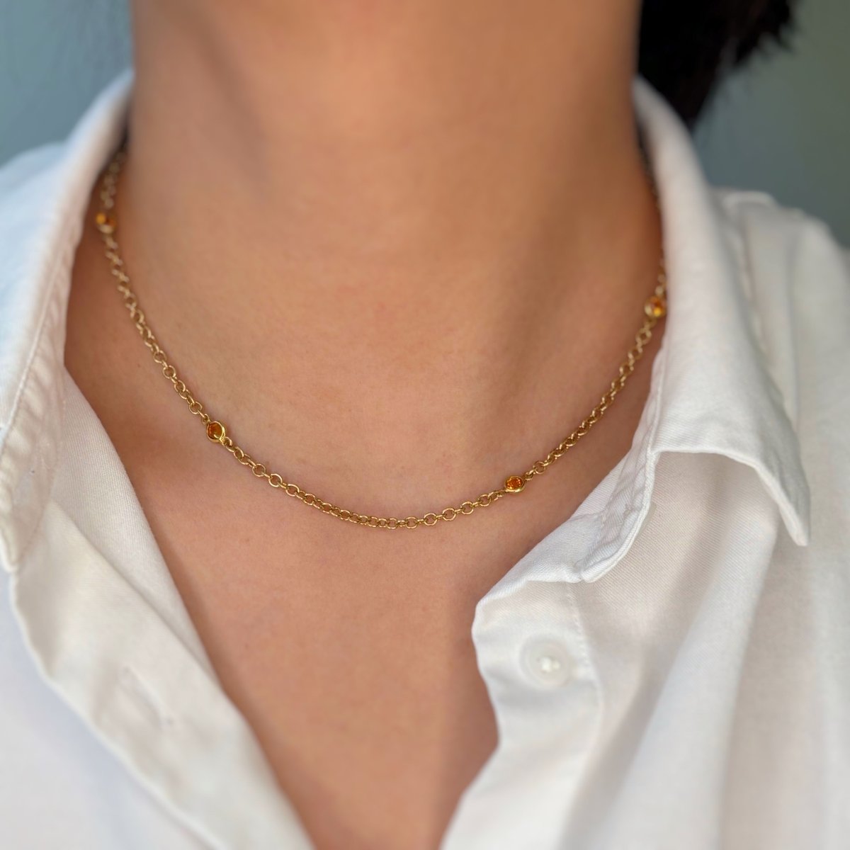 Collier - Or jaune & Citrines