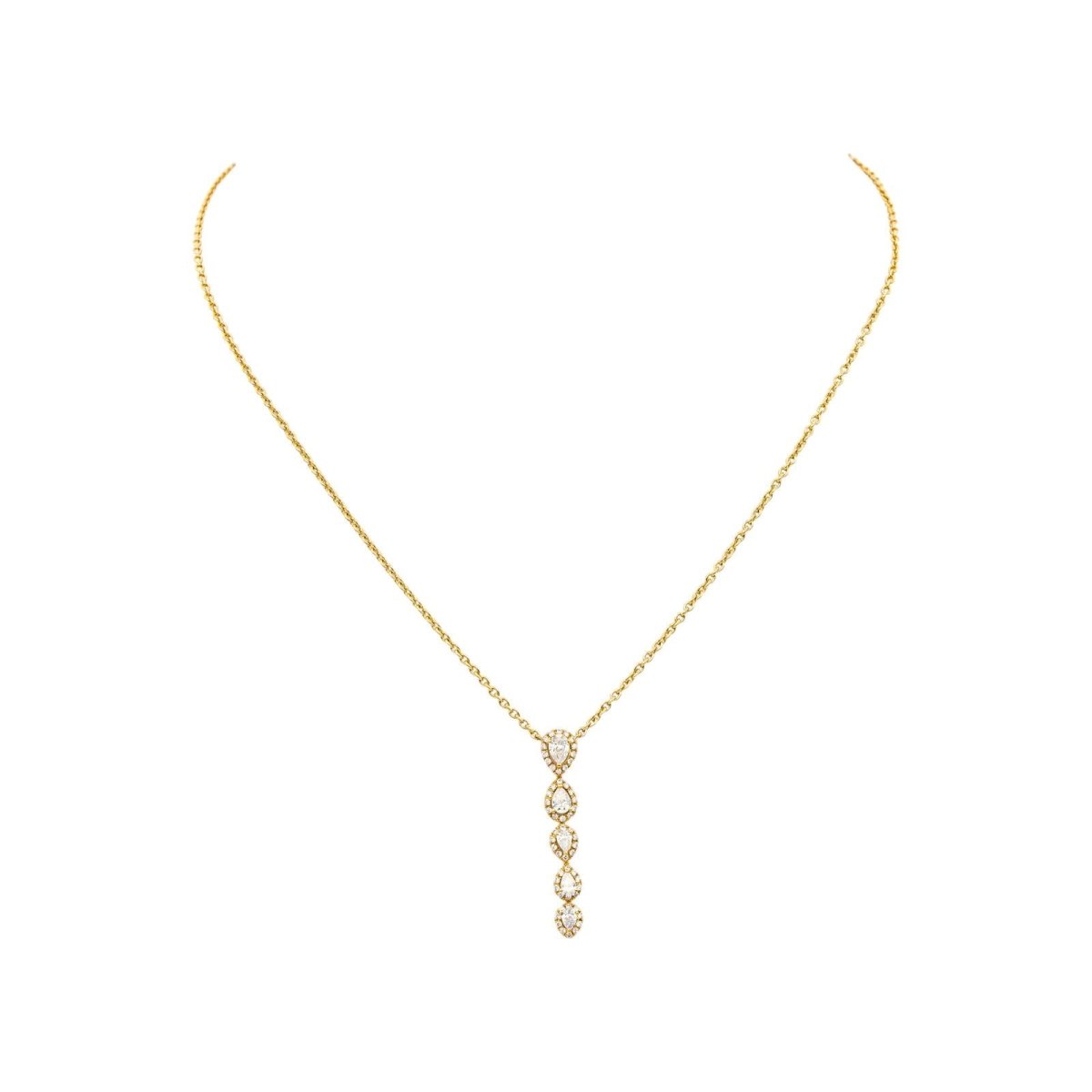 Necklace Yellow gold diamond