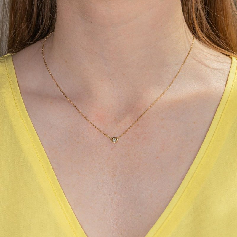 Necklace  Yellow gold  diamond